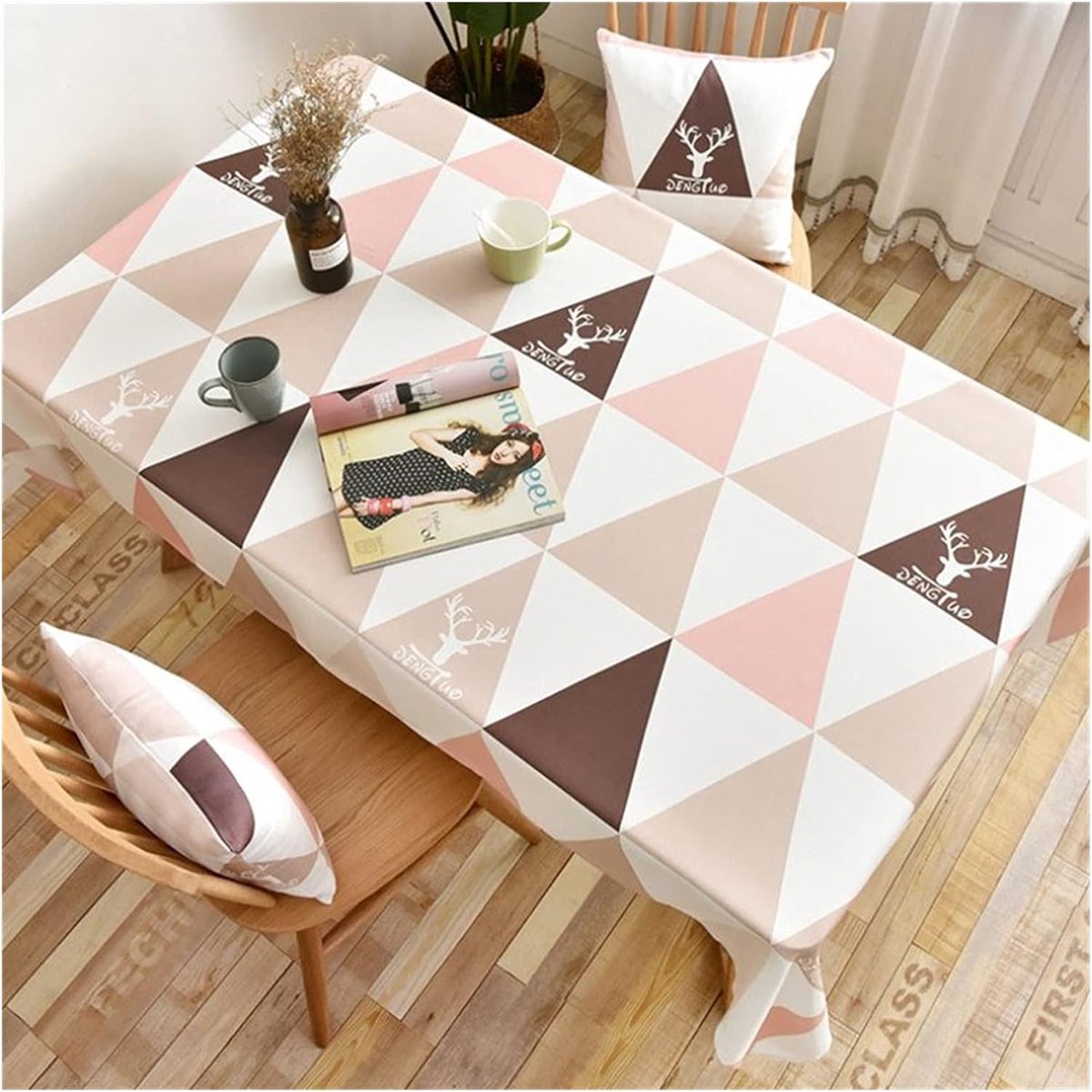 Tafelkleed - Beschermhoes - Tafel decoreren - Waterdicht oliebestendig - 90x90cm - Vogels