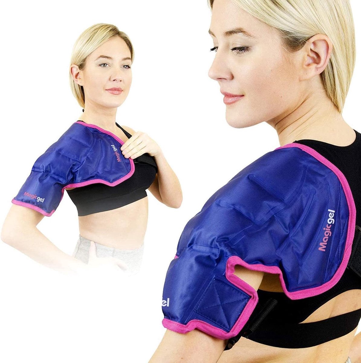 SnelShoppen - Magic Gel Schouderijspakket - Herbruikbare en Flexibele Warme of Verkoelende Therapie - Schoudersteun voor Dames en Heren - Warmtekussen