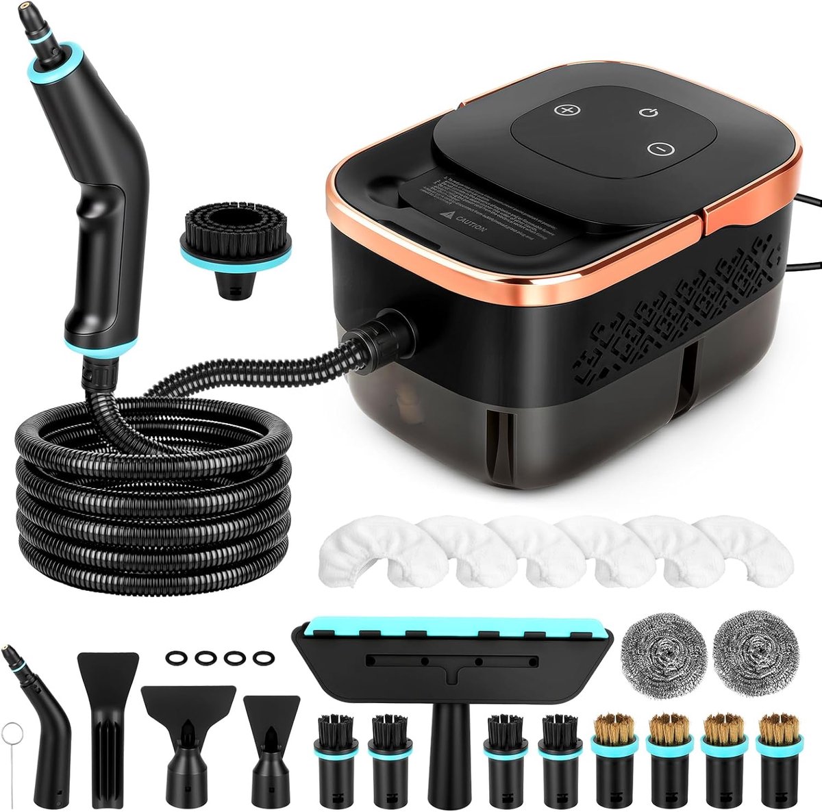 SnelShoppen - Handstoomreiniger 2500W - 4 Bar, 15s Opwarmtijd, Hygiënische Stoom 105°C, 1250ml Tank, 6 Instellingen voor Keuken, Badkamer, Auto, Tegel