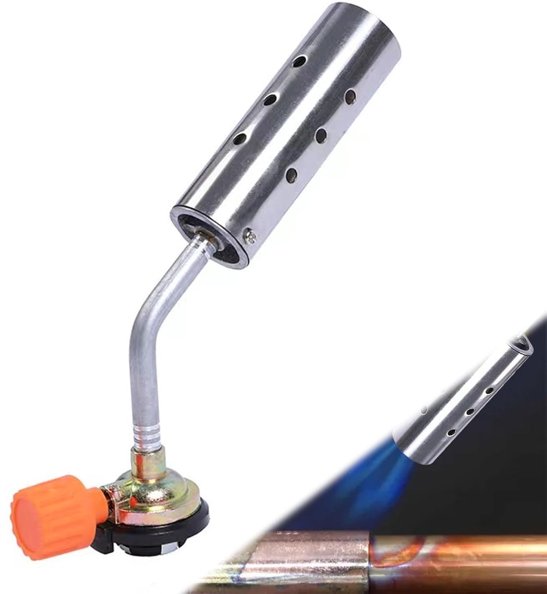 SnelShoppen - Gascartridges Onkruidbrander, LERAXIN Winddicht Ontwerp Vlamapparaat van RVS, Gasbrander met Groot Oppervlak voor Gascilinder, Ideaal vo