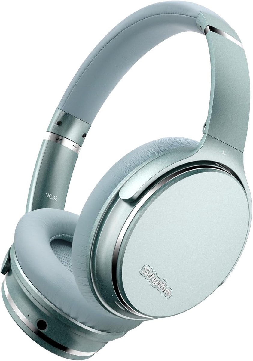 SnelShoppen - Srhythm NC35 Noise Cancelling Koptelefoon Bluetooth 5.3, Lichtgewicht Draadloze Over-ear Hoofdtelefoon met 50u+ Batterij, Microfoon, Opv