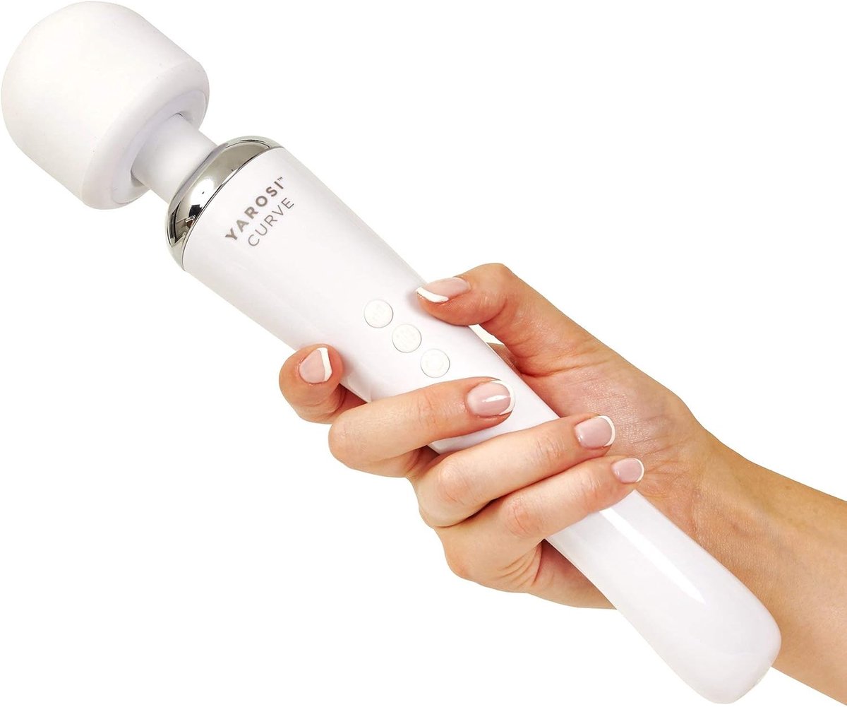 Thijox - Draadloze Massagestaaf met Sterke Therapeutische Vibratiekracht, Wit - Optimaal voor Spierpijn en Herstel na Sport, USB Oplaadbaar, Curve Des