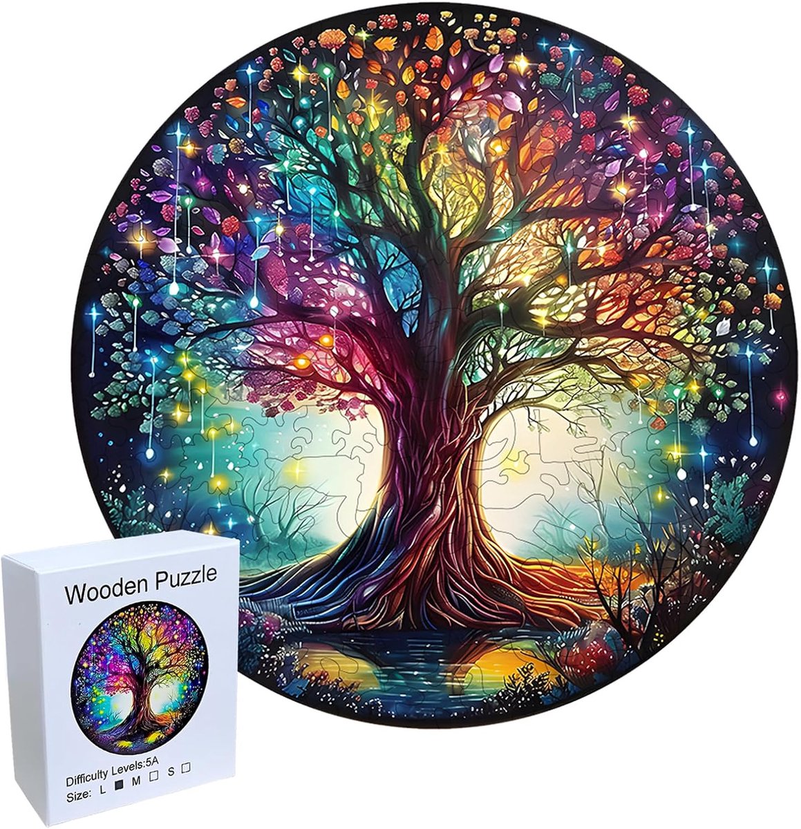 SnelShoppen - Houten Puzzel Volwassenen - Unieke Onregelmatige Puzzels voor Kinderen en Volwassenen - Kleurrijke Details - Ideaal voor Gezellige Avond