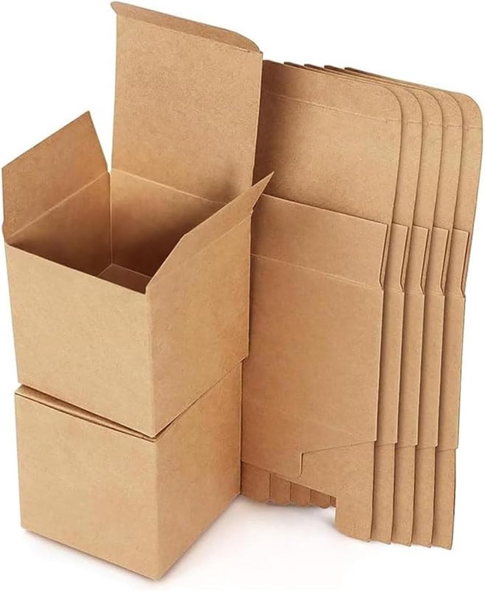 SnelShoppen - 15 Stuks Kartonnen Dozen Kraftpapier Geschenkboksen met Deksel - Vierkante Geschenkdozen Bruin voor Verjaardag, Feest, Bruiloft - 13x13x