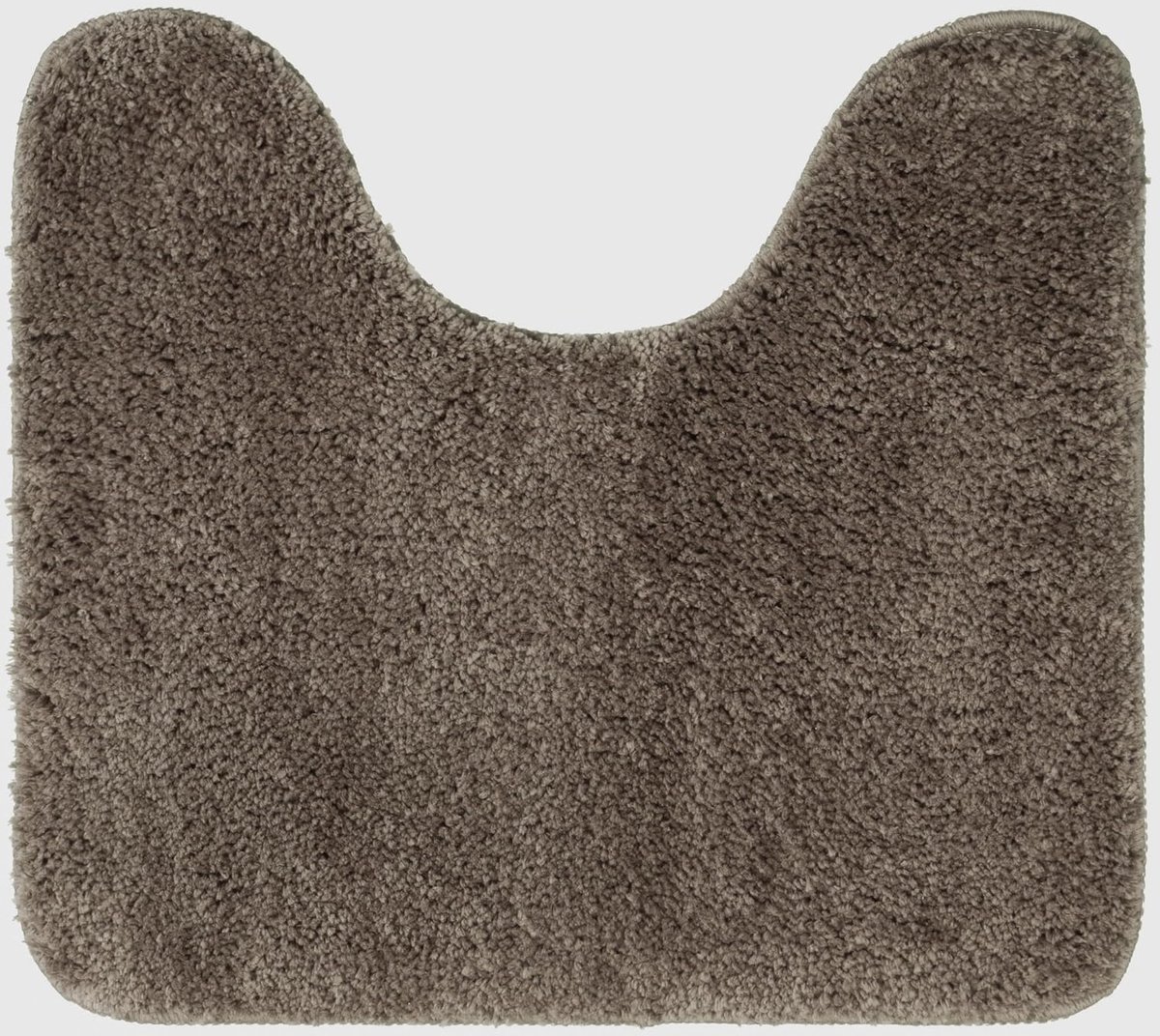 SnelShoppen - Antislip WC-mat 45 x 50 cm met Uitsparing - Zachte Microvezel Badmat voor Badkamer en Toiletruimte - Taupe Kleur, Ideaal voor Huis en Wa