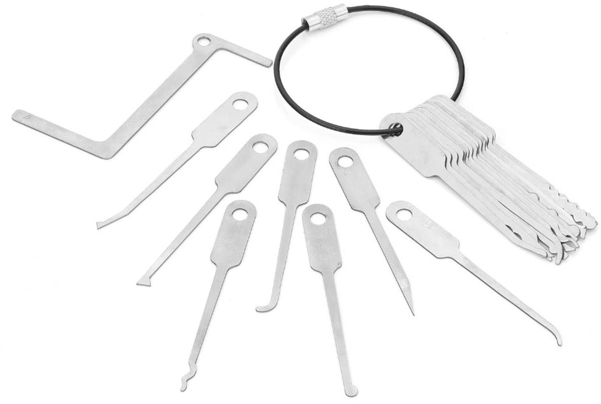 Professionele lockpicking Trainingsset – 22‑delig - Slotenmaker leergereedschapsset - Sloten - Lockpick set — cadeau in Hobby - foto 2