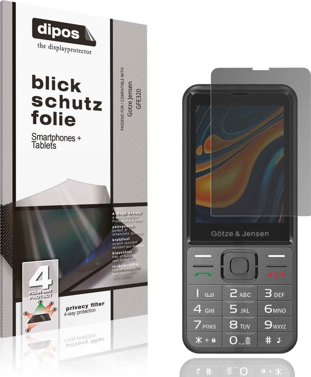 dipos – Matte Privacy Screenprotector geschikt voor Gotze Jensen GFE320 | Anti-Spy Beschermfolie