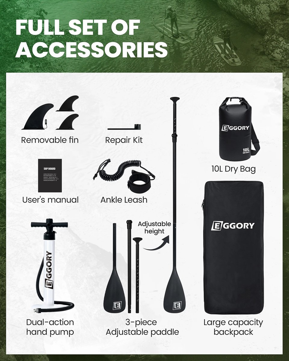 WEVERO Opblaasbaar SUP Board, Stand Up Paddleboard ISUP 10 in 1 Complete Set, Touring Surfboard Volwassenen, 11FT / 335 cm – foto 7