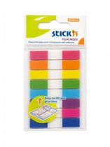 Stick'n Smalle Index tabs - 45x8mm - 8x neon transparant assorti kleuren - 160 sticky tabs