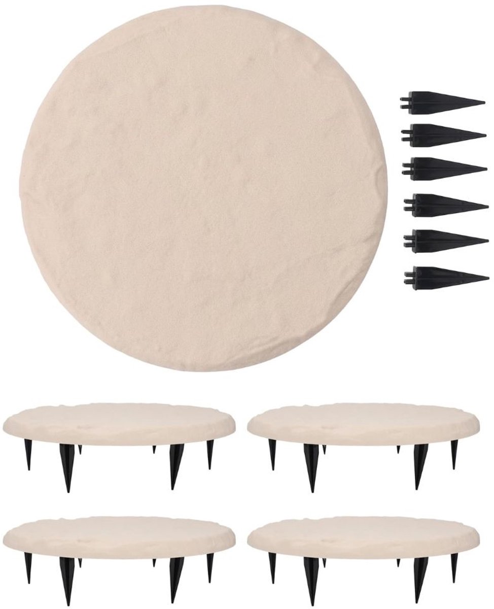 CLGP® Stapsteen Rubber - Loopsteen Tuin - Pad Aanleggen - Gerecycled Materiaal - Beige