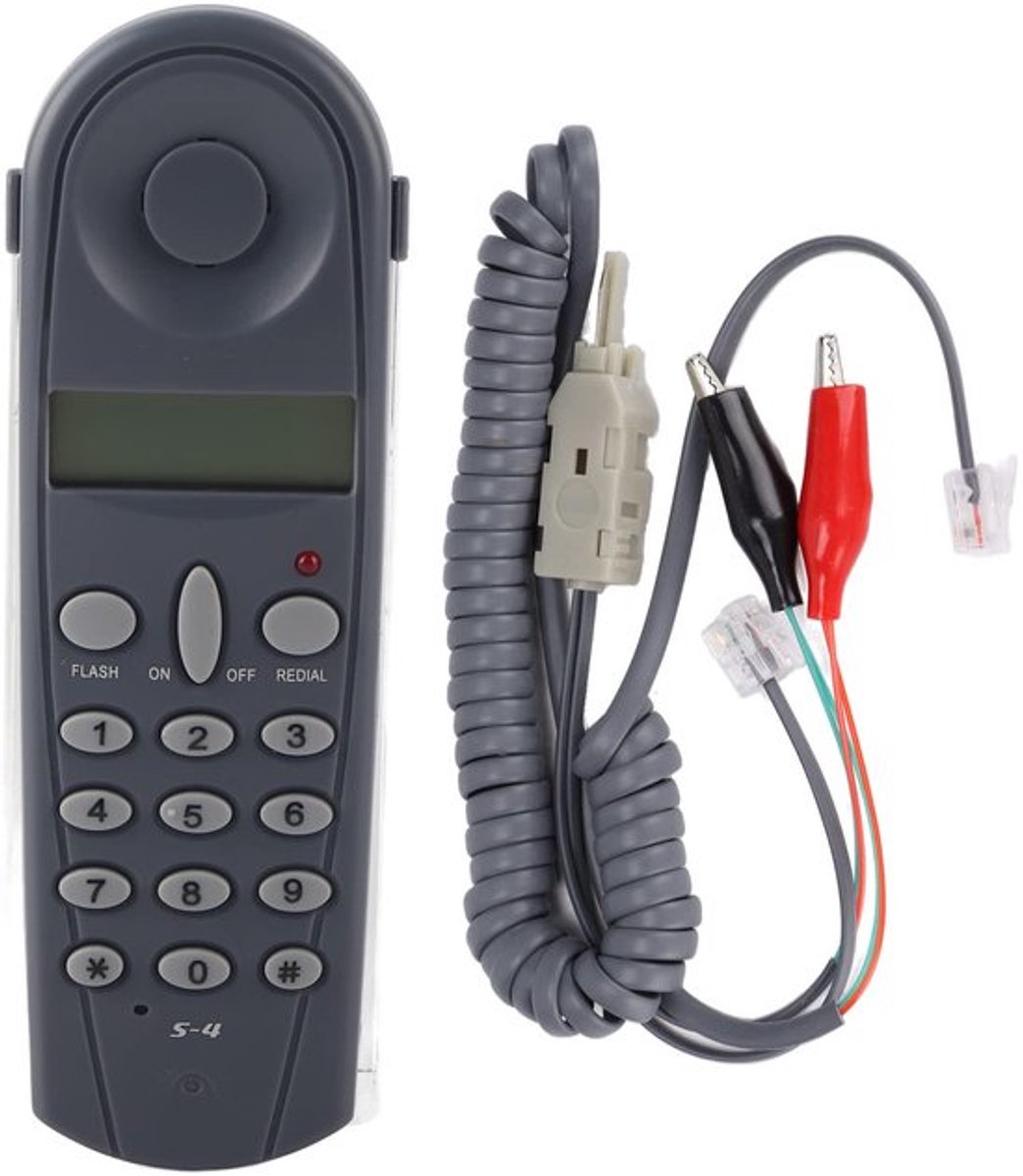 Telefoonlijn tester kabelset met connectors en connector voor thuiswerk