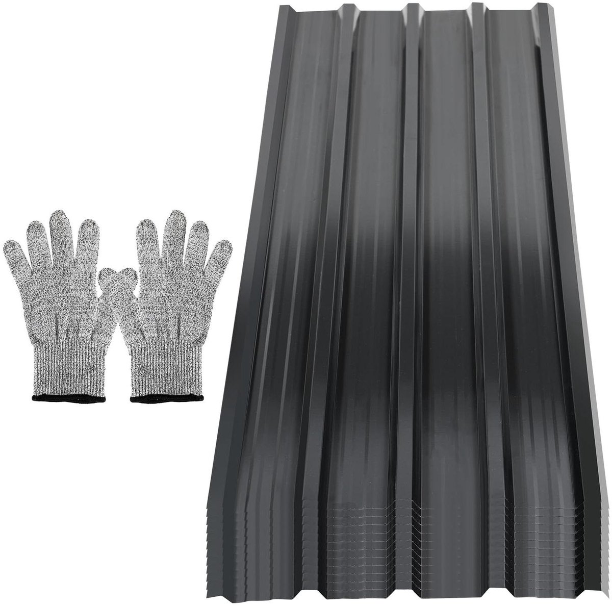 Dakplaten Set - Golfplaten - Dak Bedekken - Roestbestendig Staal - 7 m² Dekking - Antracie