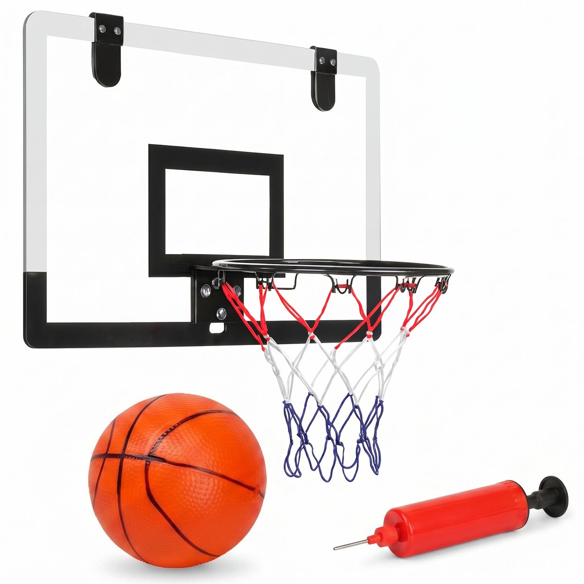 Pro basketbalbord - Incl. bal & pomp - Set - Mini hoop - Net - Basket - Paal - Ring - Ballen