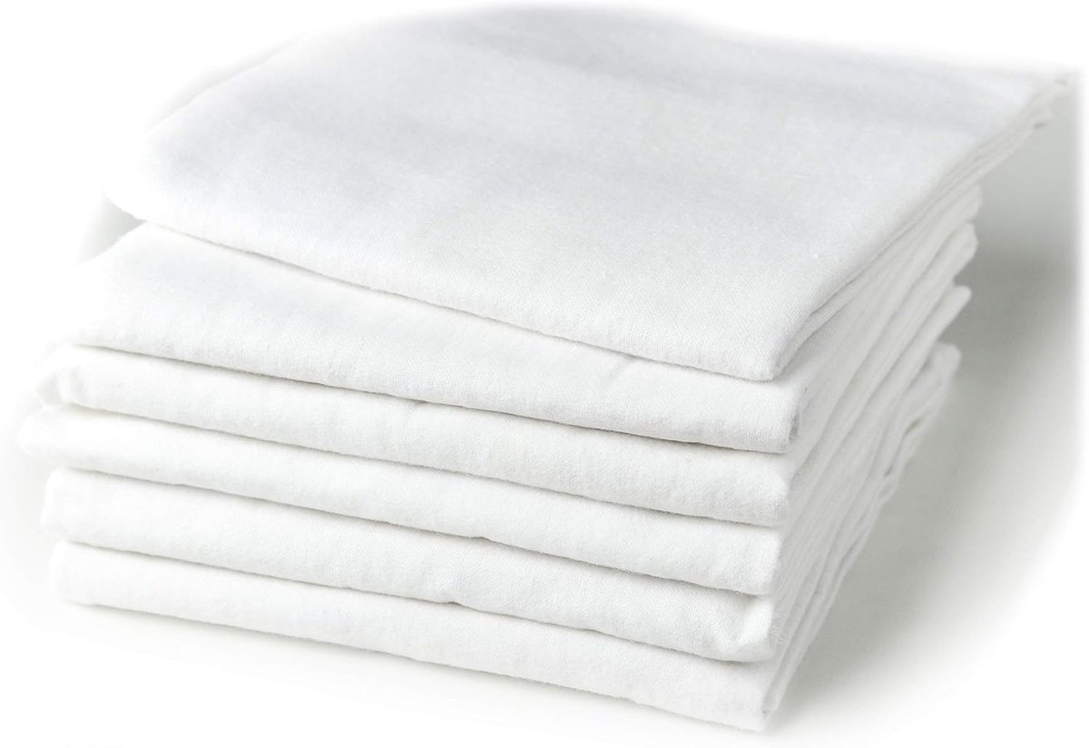 SnelShoppen - Set van 5 Flanellen Luiers 80x80 cm - 100% Katoen Moltondoeken voor Baby's - Spuugdoeken Uniseks voor Jongens en Meisjes