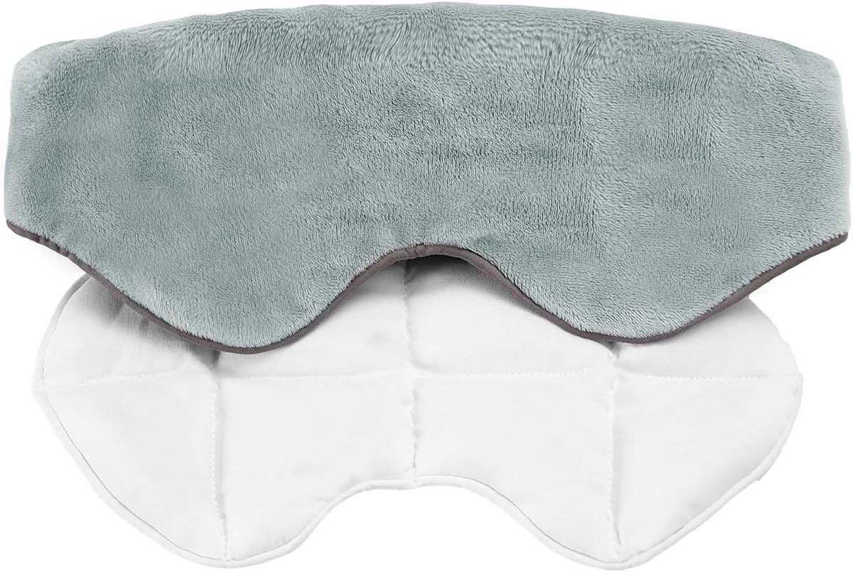 SnelShoppen - Gewogen Oogmasker om te Slapen - Verkoelend & Omkeerbaar - Verduisterend Slaapmasker voor Dames en Heren - Zwaar Blinddoek voor Migraine