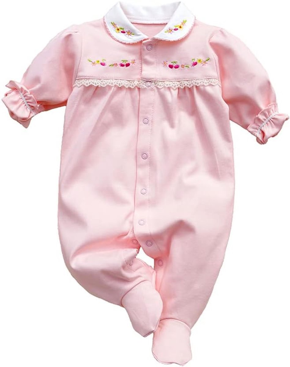 SnelShoppen - Baby Kleding Meisje Lange Mouw Romper, Leuke Pasgeboren Rompertjes, Cartoon Baby Kleding, Katoenen Pyjama Set voor Unisex Baby, Perfect