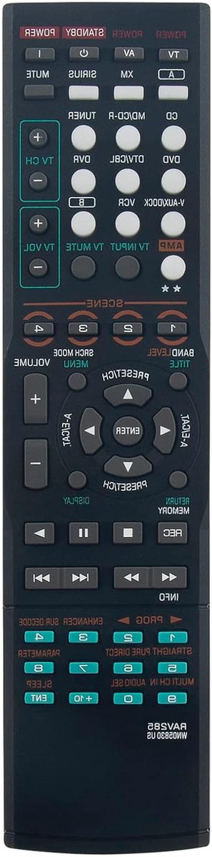Vervangende Afstandsbediening - Universele Bediening - Home Cinema Bediening - Directe Compatibiliteit - 10 Meter Bereik - Zwart