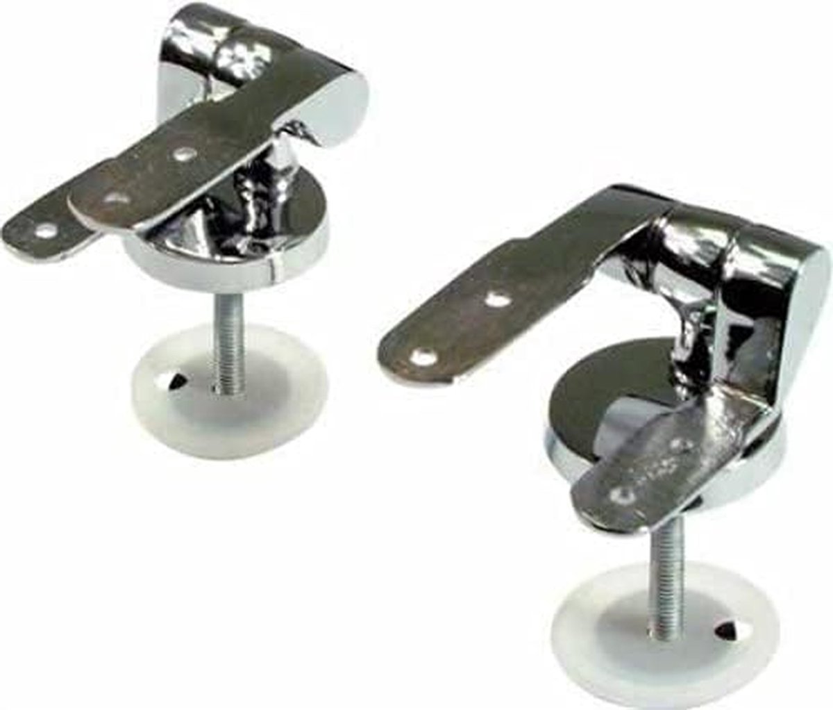 Toiletbril Scharnieren - Vervangende Set - Toilet Reparatie - Roestvrij Staal - 2 Stuks - Zilver