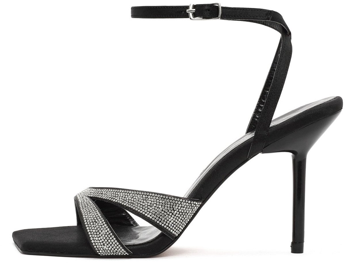 DERIMOD High Heeled Sandals Imitation Leather High Heeled Sandals