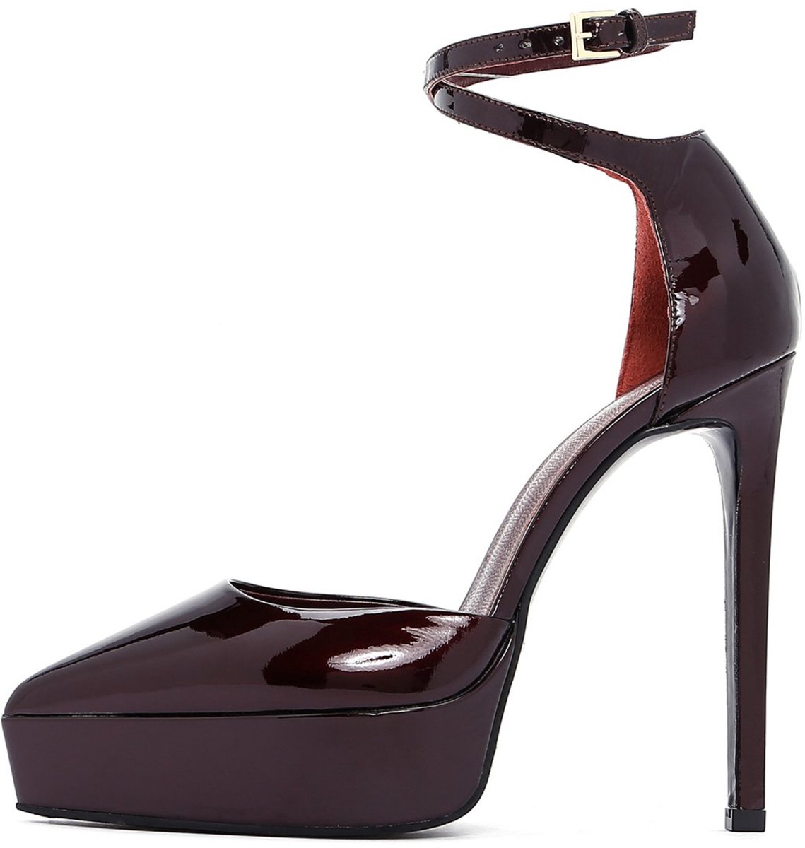 DERIMOD High Heeled Shoes Patent Leather High Heeled Shoes