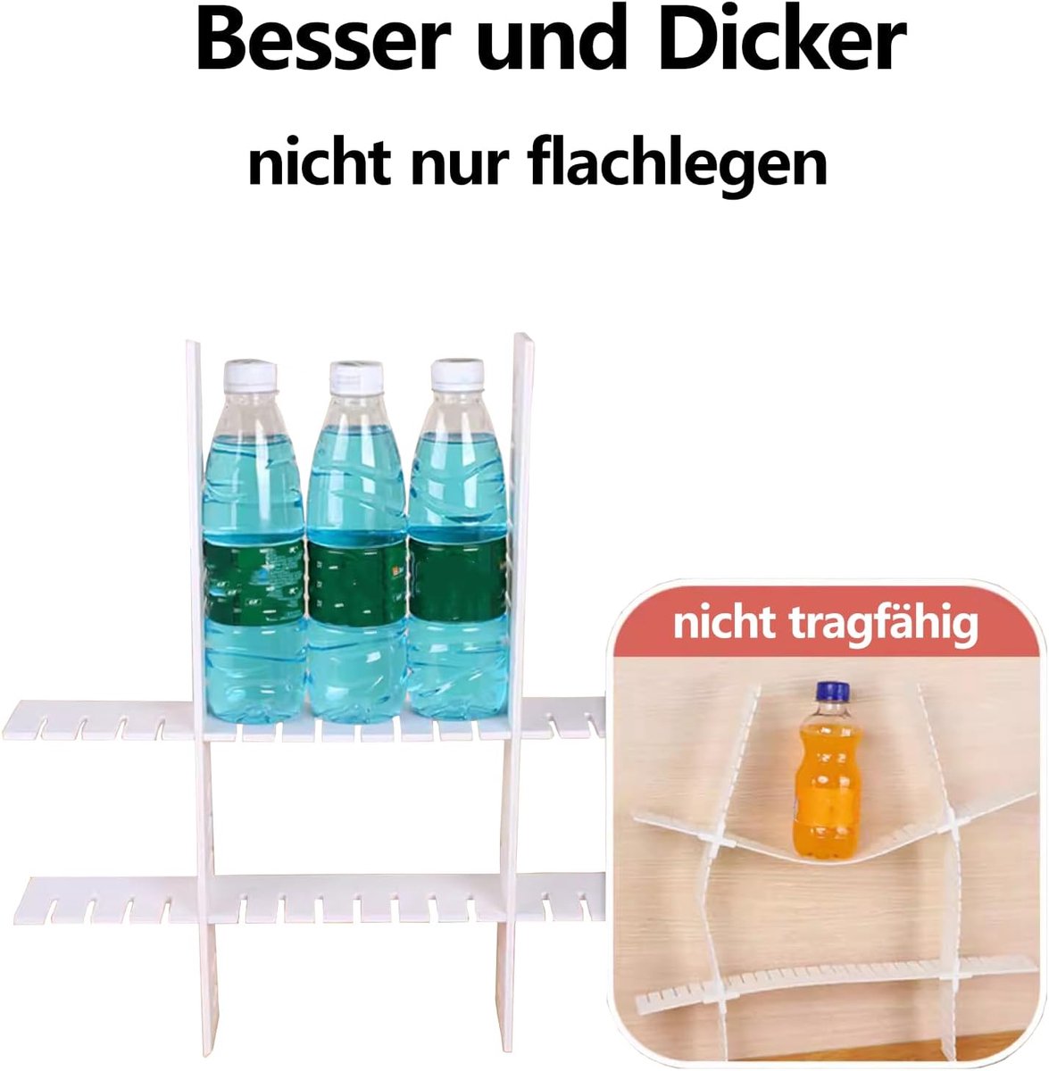 Thijox - Ladeverdeler verstelbaar 9 cm hoog, 42 cm lengte, witte lade-organizer, set van 8 kunststof scheidingswanden voor bestek en opbergen in keuke
