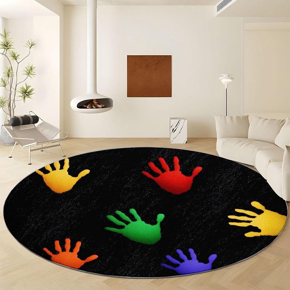 Rond Vloerkleed - Zachte Loper - Woonkamer Decoratie - Antislip Achterkant - 150 cm - Zwar