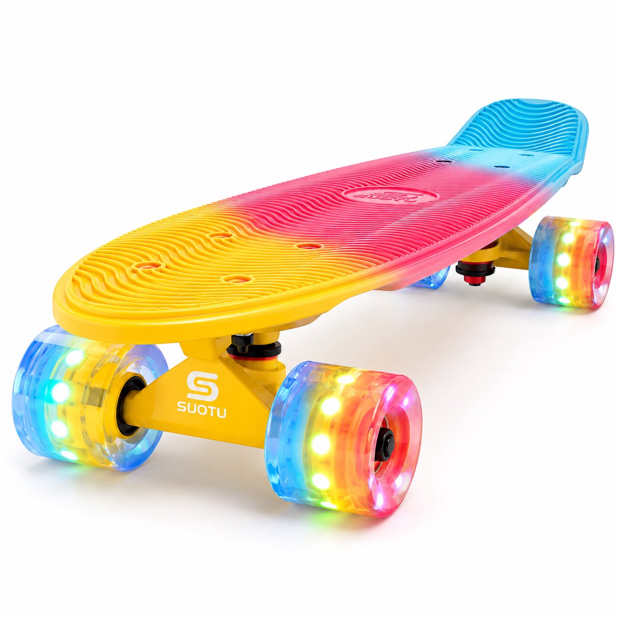 Suotu Skateboard - Skateboard Jongens - Wielen met LED-verlichting - Skateboard Meisjes - Skateboard Volwassenen - Neo - Cadeau