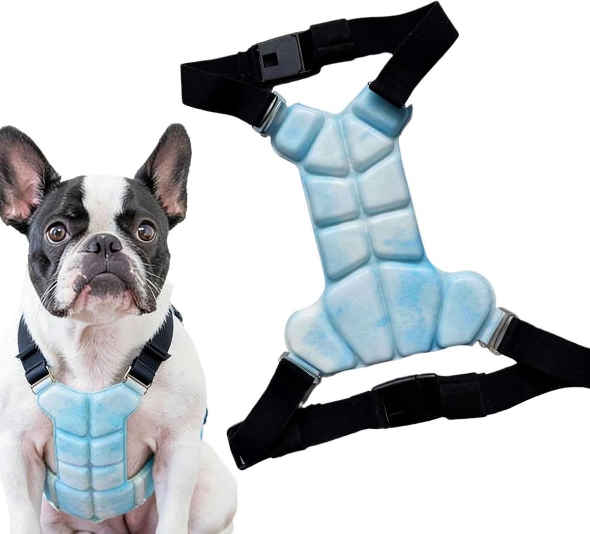 Koelend Hondenvest - Zonwering Vest - Warmte Ontlasting - Gel Basis Koeling - Maat S - Blauw