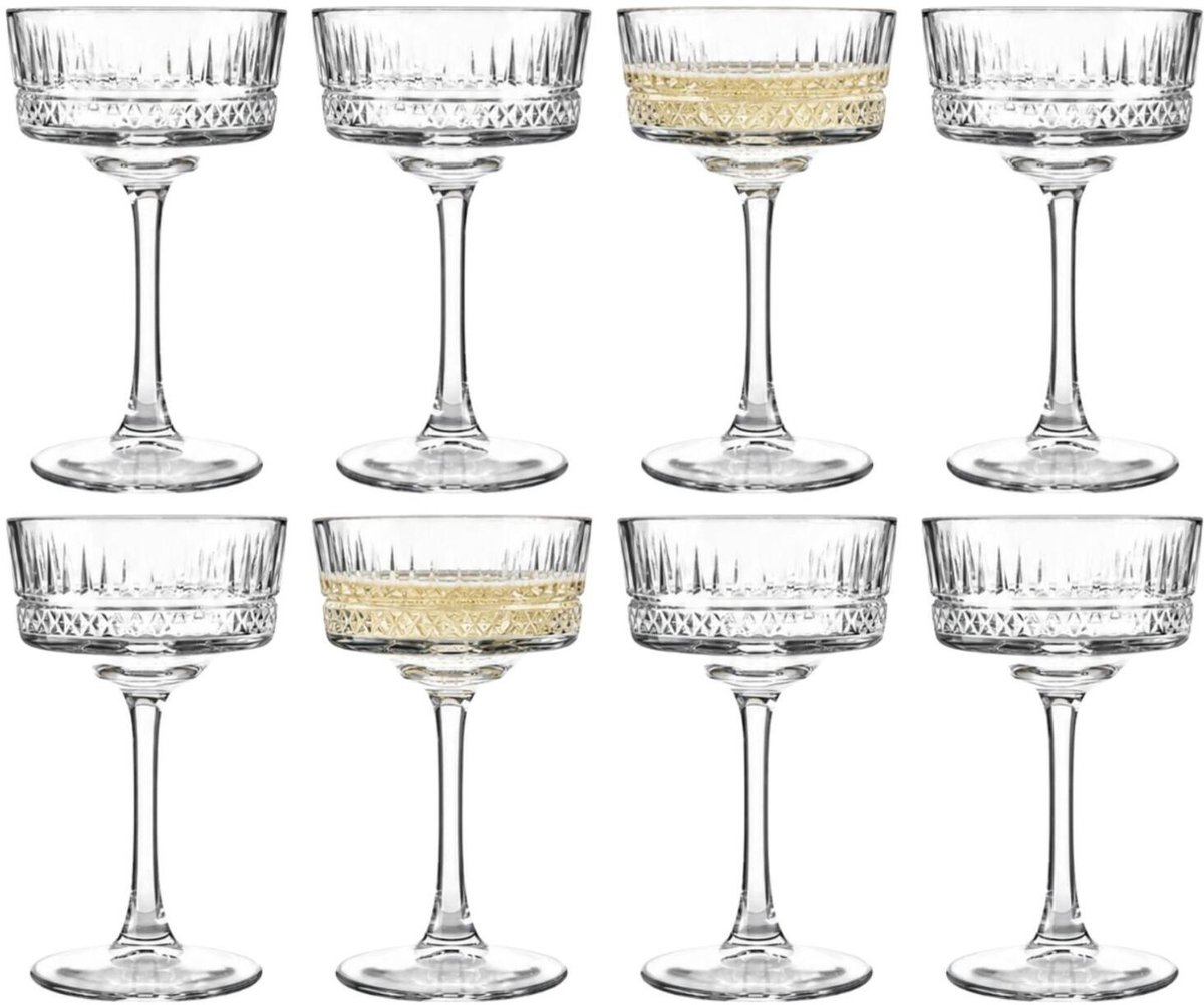 Pasabahce Champagneglazen Elysia - 8x - 260 ml - kristalglas - coupe glazen