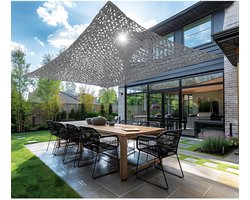 Sunnydays Schaduwdoek / zonnescherm - rechthoek - camouflage structuur - grijs - 3 x 4 meter - terras zonwering