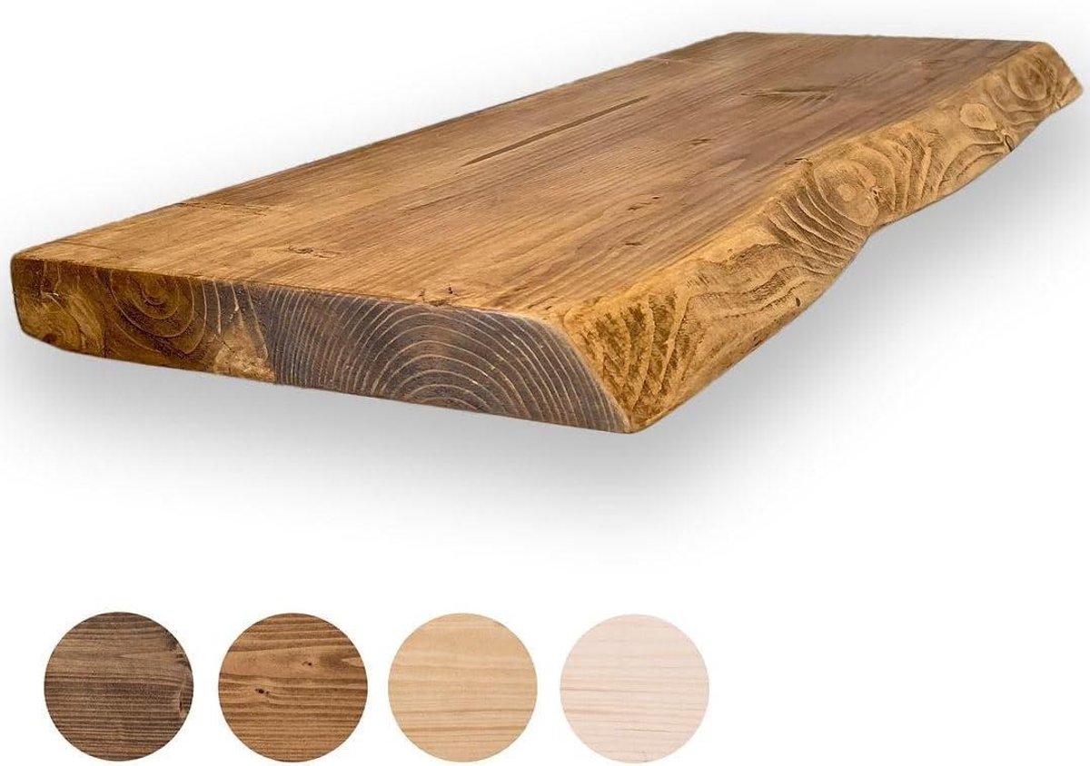 Rustiek wandrek - Houten plank - Decoratie aanbrengen - Levendige rand - 110 cm - Licht