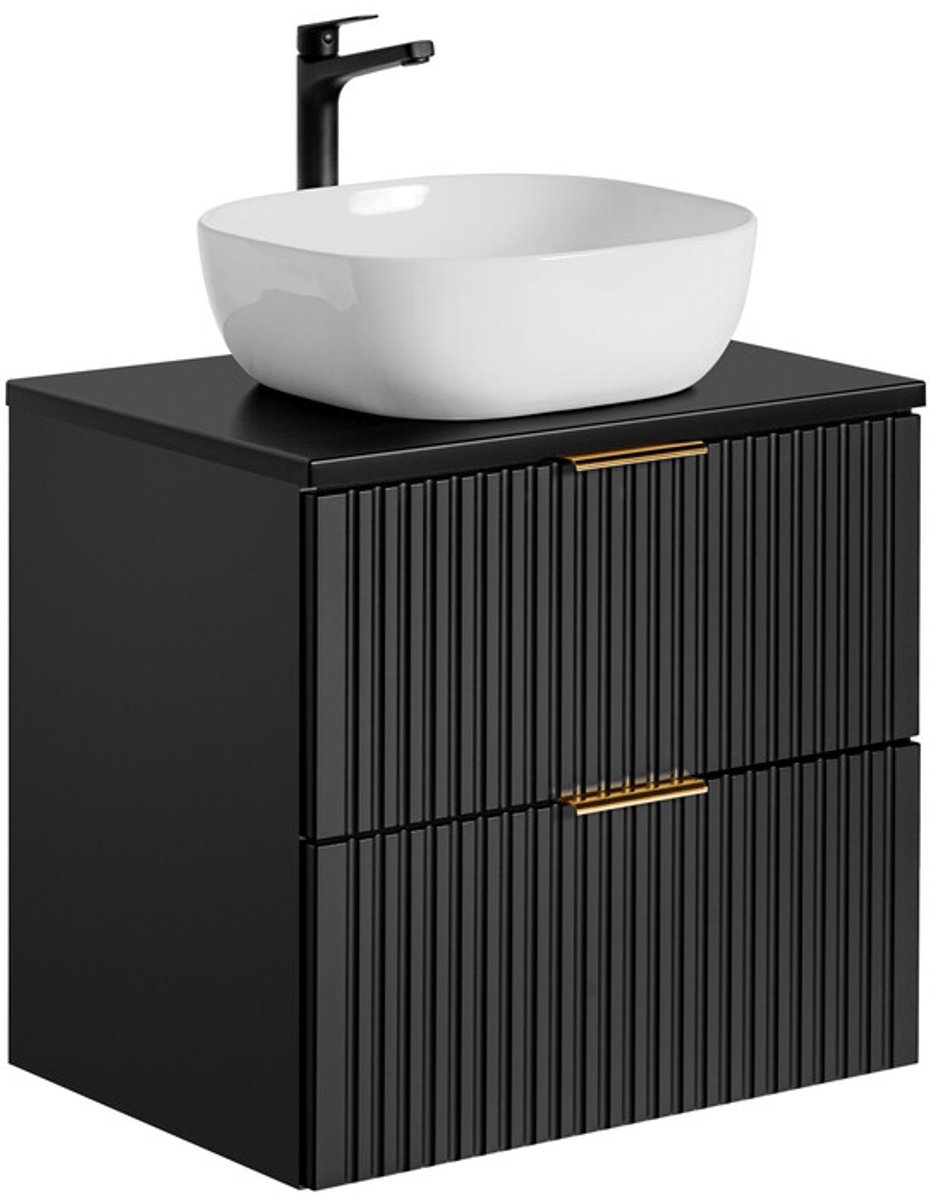 Sanifun Badkamermeubel 60 cm Adel Black met Opzetwastafel