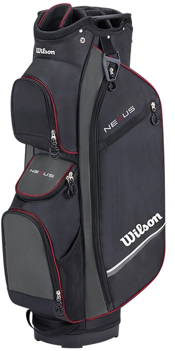 Wilson Nexus cart bag zwart grijs rood