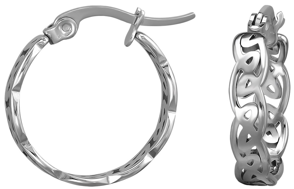 Joy Ibiza - Keltische knoop oorbellen 20 mm - oorringen Keltisch geknoopt - 4 x 20 mm - Franse sluiting - knoopjes - chirurgisch staal - ip/pvd