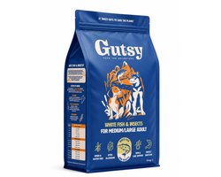 Gutsy White Fish Medium/Large Adult - Hondenvoeding - 10kg - Hypoallergeen & Graanvrij - Natuurlijk - Duurzaam & Gezond Hondenbrokjes