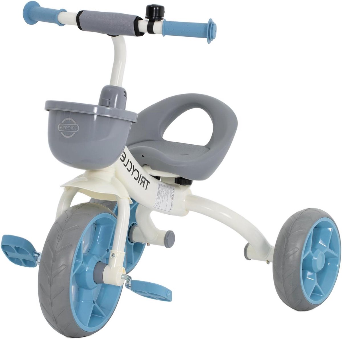 Kinder driewieler - Loopfiets met pedalen - Buiten spelen - Anti-kantel ontwerp - 72 x 52 x 61 cm - Blauw