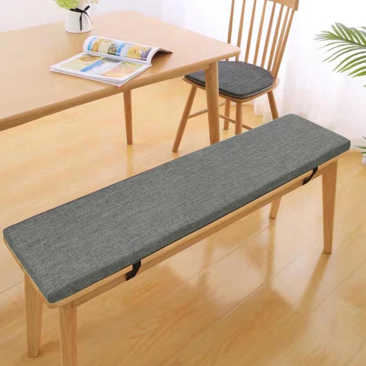 Zitkussen Bank - Stoelkussen Vloerkussen - Comfortabel Zitten - Extra Dikke Vulling - 180 x 30 cm - Donkergrijs