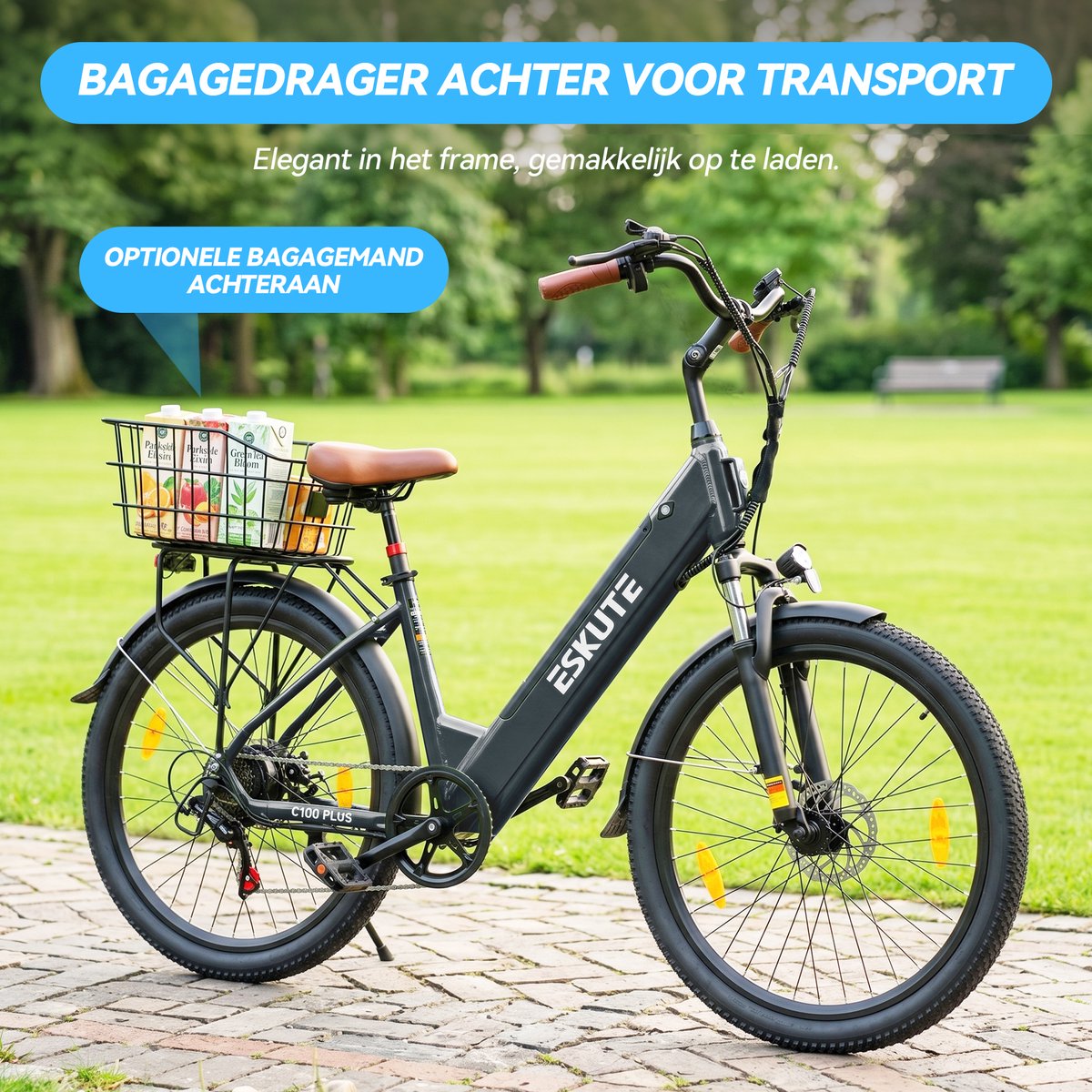 SMARTAI E-bike - 26 inch elektrische fiets - tot 100km - Zwart thumbnail 6