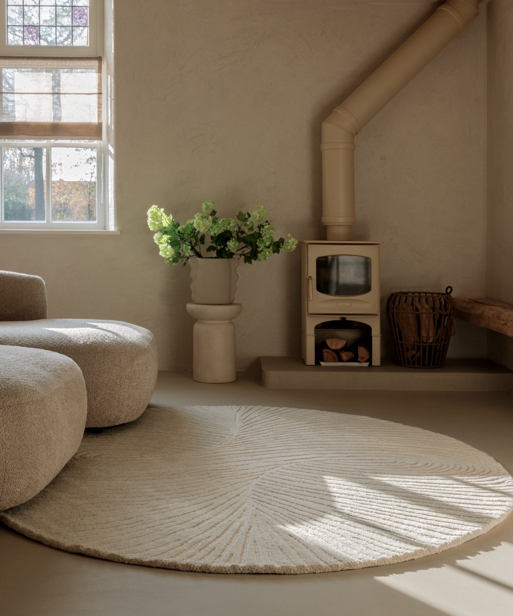 Rond design vloerkleed - Balans Tree ivoor 300