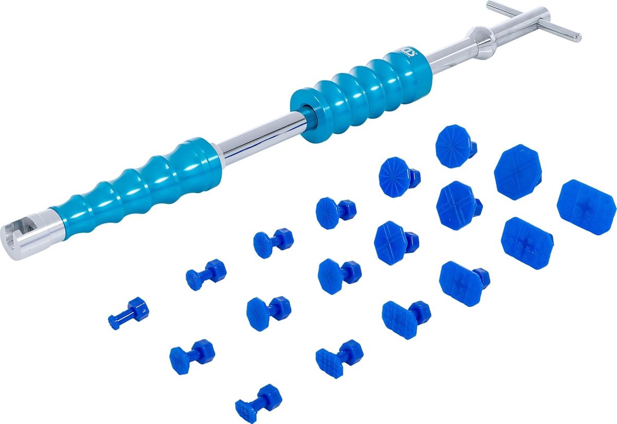 SnelShoppen - Slaghamerset 460 mm - Impact Hammer Set met M12 Opnamekop - 180 g Slaghamer - Geanodiseerd Aluminium - Inclusief Diverse Pads - Voor Pro