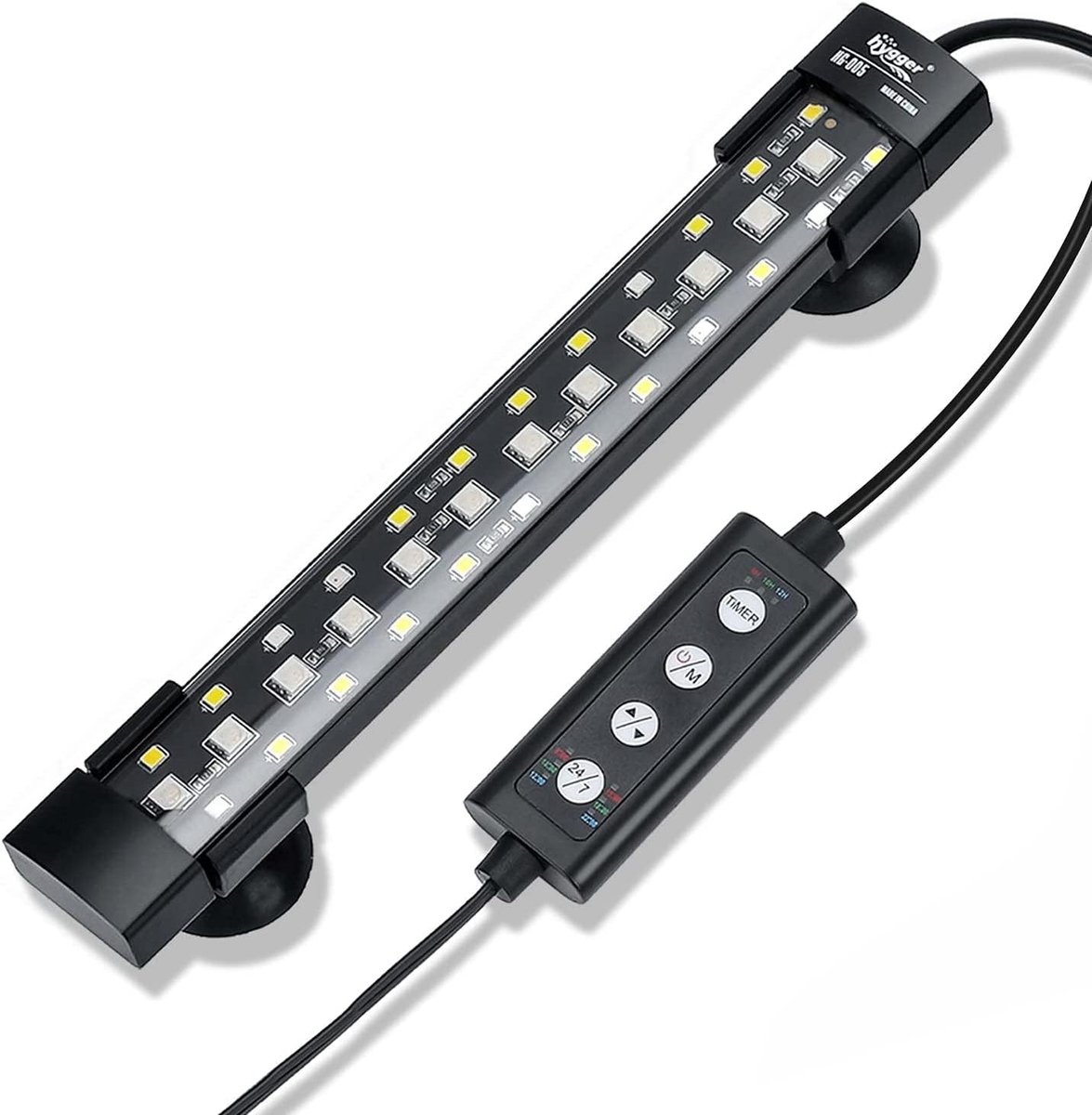 SnelShoppen - LED Onderwater Aquarium Lampen met 24/7 Modus, Volle Spectrum, 7 Kleuren, Auto Aan/Uit, Zonsopgang, Daglicht, Maanlicht, Aanpasbaar