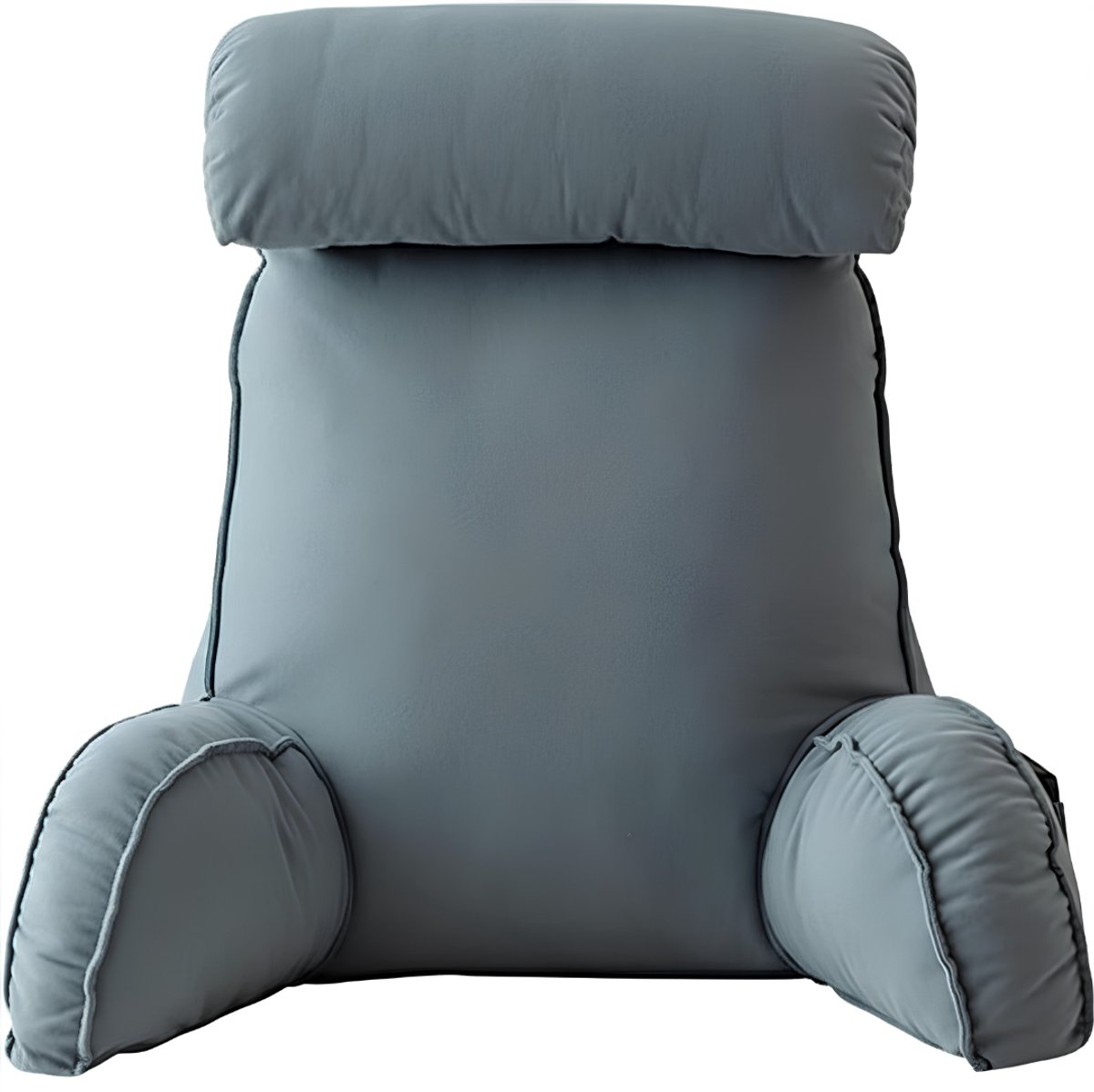 KIRA® Leeskussen - Leespad met Rugsteun - Leeskussen met Armsteun - Blauwgrijs - 34cm x 26cm x 12cm