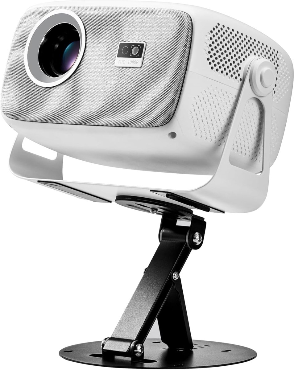 SnelShoppen - Projector Beugel, Multidirectioneel Verstelbaar, 1/4 Inch Universele Schroef, Maximaal 2 kg, Voor Plafond/Wand/Bureau, 0-180 Graden Vrij