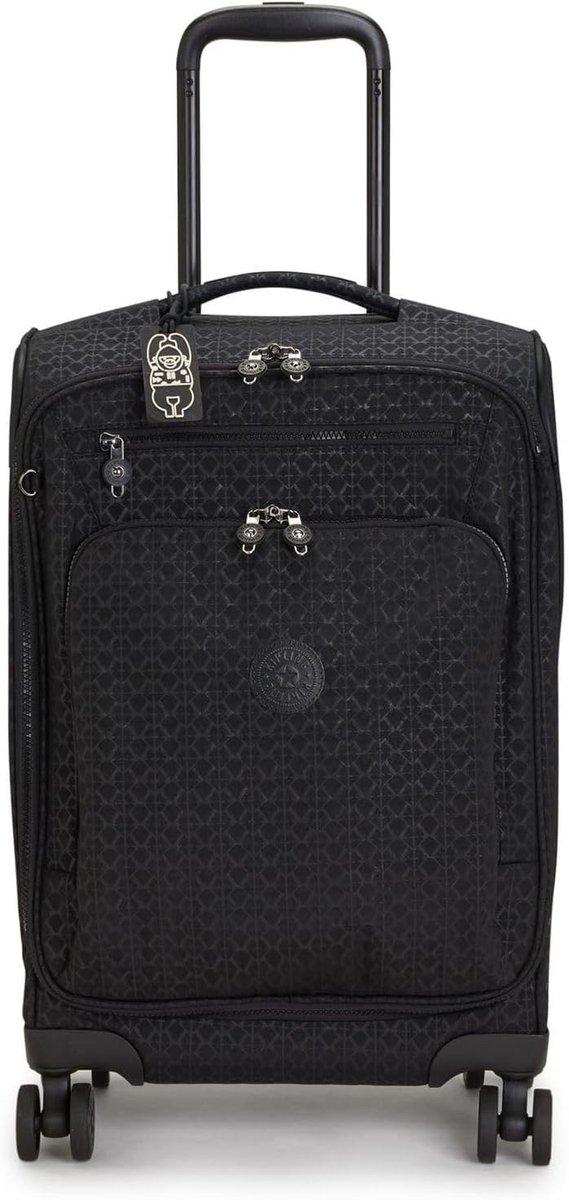 SnelShoppen - Compacte Spinner Trolley Koffer - Handbagage - Zwart - 36x57x23 cm - Ideaal voor Weekendjes Weg, Vakanties en Stedentrips