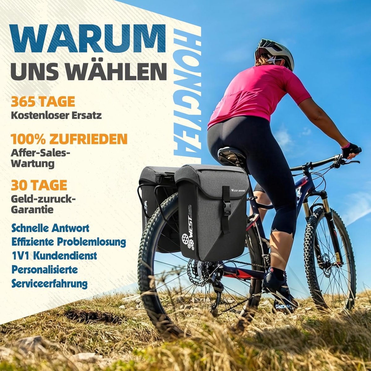 SnelShoppen - Fietstas voor Bagagedrager 35 Liter - Grote Capaciteit, Reflecterend, Gemakkelijk te Reinigen, Laptopvak, Extra Vak met Ritssluiting voo