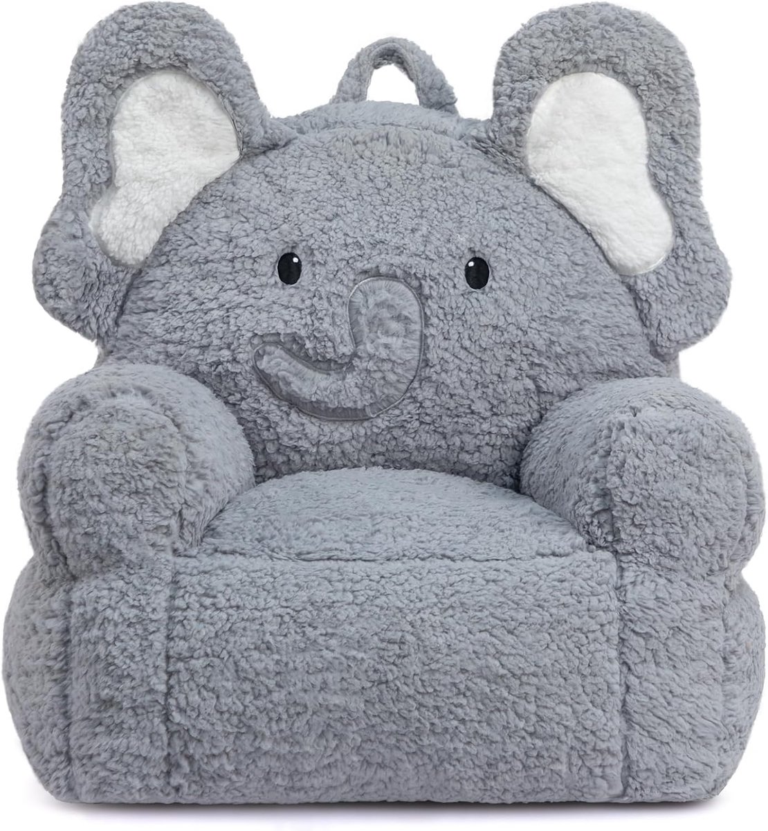 SnelShoppen - Comfortable Kinderstoel Sofa voor Kinderen, Schattig Olifanten Design, Foam Gevuld, Perfect voor Peuters en Kinderen, Geschikt voor Binn