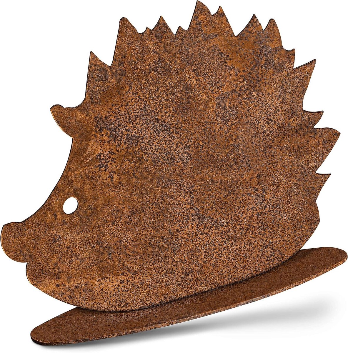 Egel tuindecoratie - Roest decoratie - Herfst decoreren - Handgemaakt patina - 235 cm hoog - Roestbruin