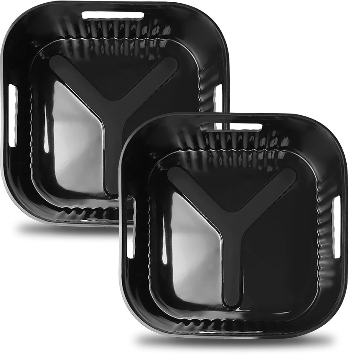SnelShoppen - 20 cm Siliconen Accessoires voor Luchtfriteuse, Herbruikbare Bakvormen, 4 Stuks voor Airfryer, Vervang Papieren Oven, Ideaal voor Keuken