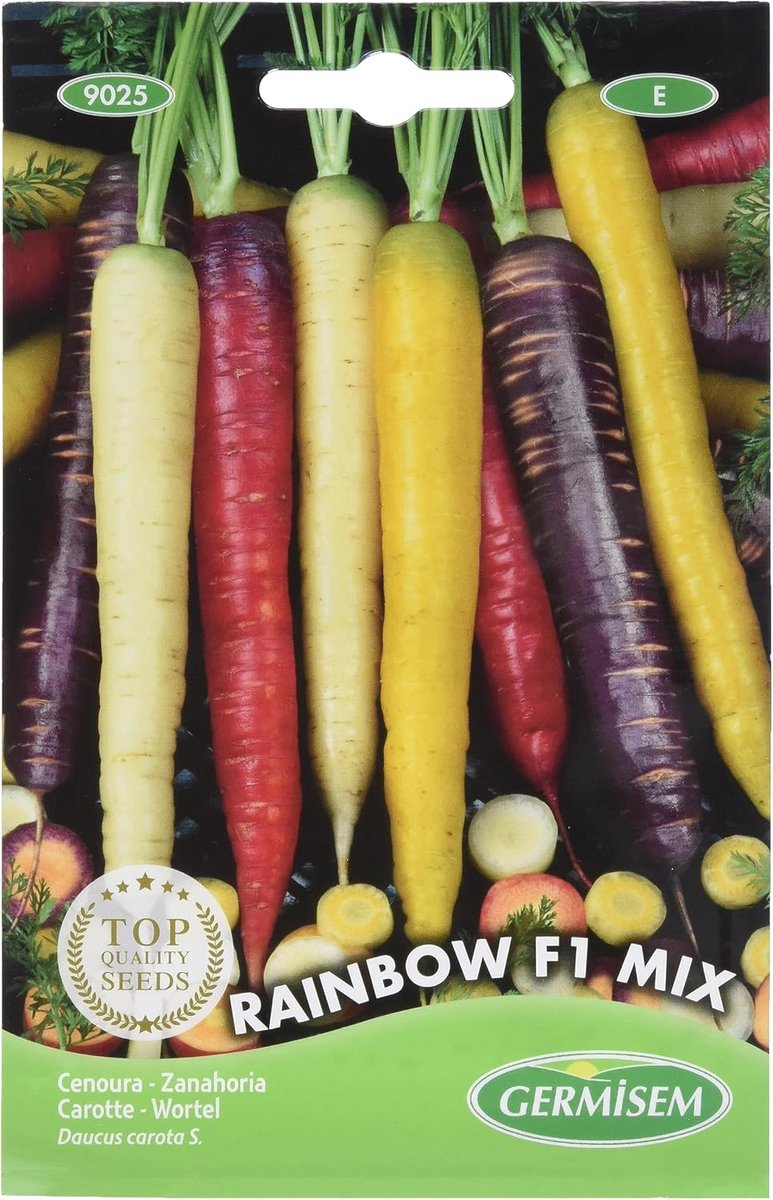 SnelShoppen - Rainbow F1 Mix Wortelzaad 1g - Kleurrijke Tuinmix voor Zon - Nectar en Pollen voor Bijen - Ideaal voor Tuinieren en Groenten Kweken