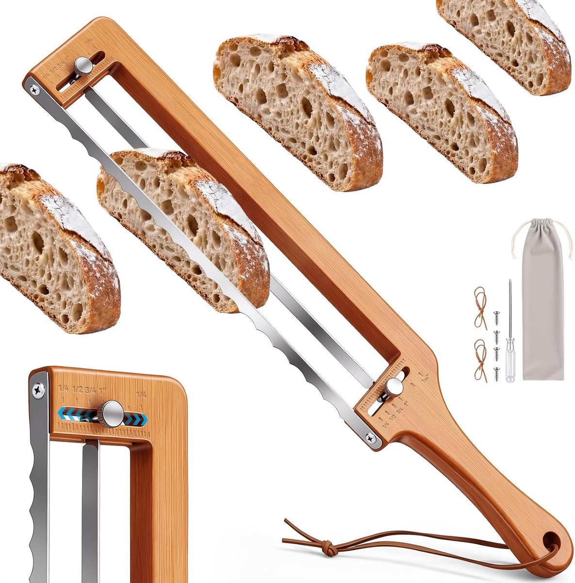 SnelShoppen - Professioneel Broodmes - RVS Snijmes voor Brood, Baguettes, Taarten - Ergonomisch Handvat - Keukenaccessoire - Perfect voor Feestjes en